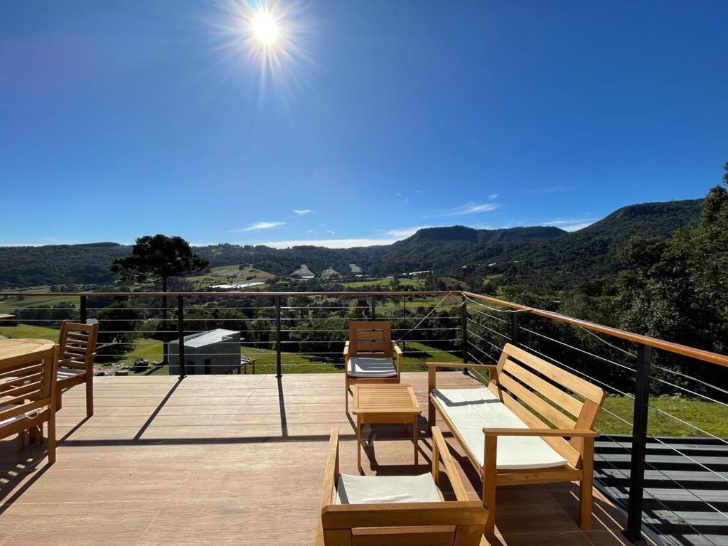 Casa Por Do Sol Com Banheira De Hidromassagem Villa Urubici Exterior foto